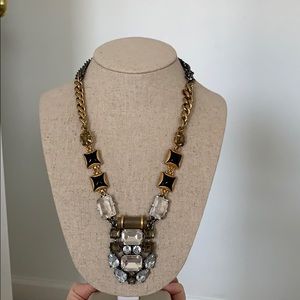 Stella and Dot hematite And gold necklace